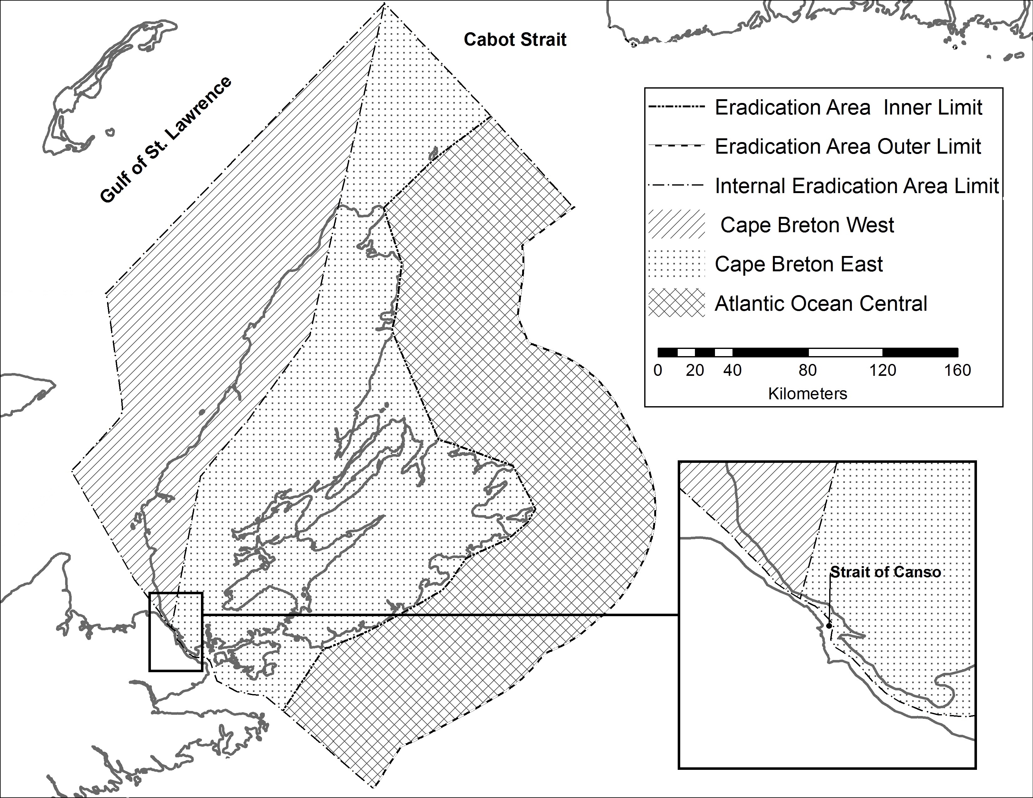 Cape Breton map. Description follows.