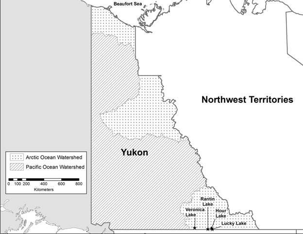 Yukon map. Description follows.