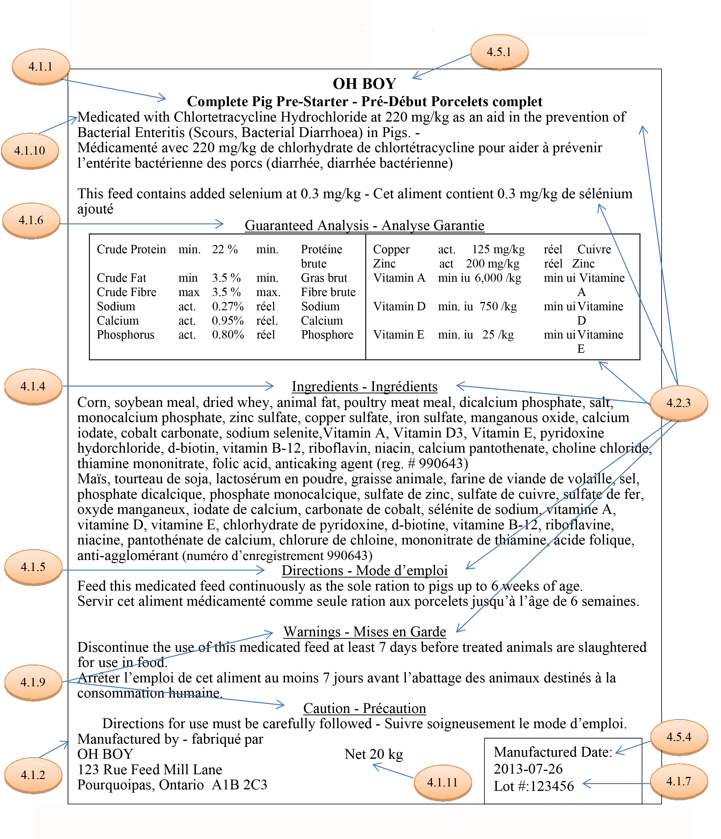 mock label - description follows