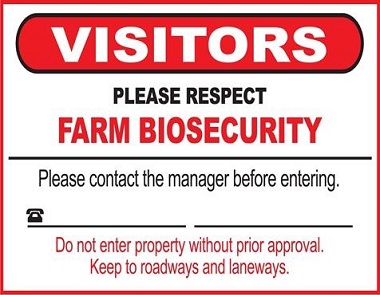 Visitors please respect farm biosecurity. Please contact the manager before entering. Do not enter property without prior approval. Keep to roadways and laneways.