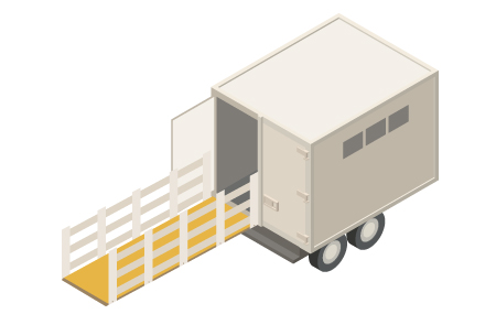 Configuration of suitable loading facility (for example, side rails, ramp, no gap).