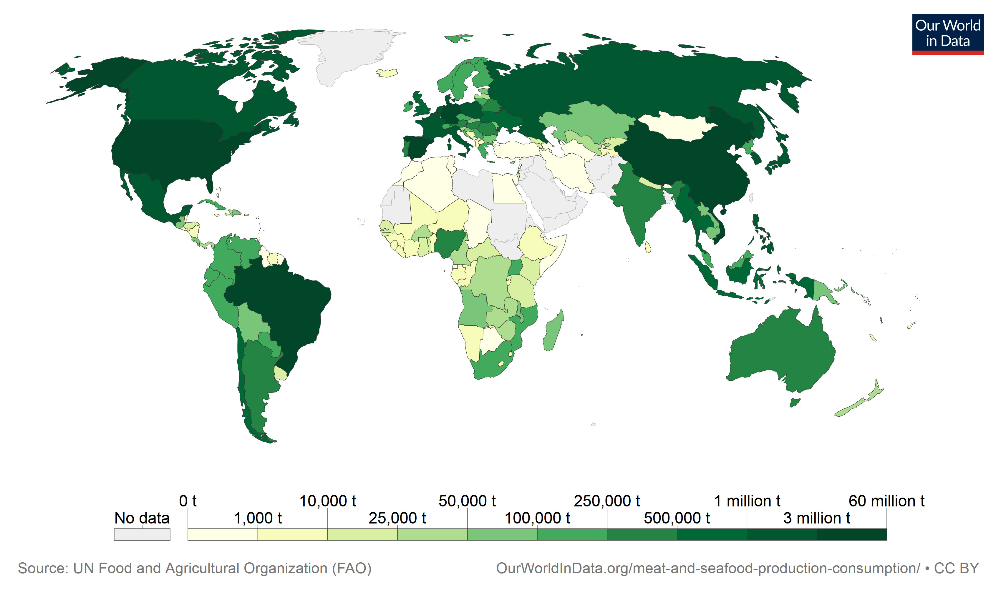 Pigmeat production, tonnes, 2013. Description follows.