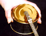 removing centre of can