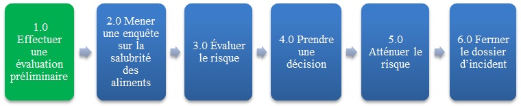 Figure 1 – La première étape, mener une évaluation préliminaire, est en surbrillance. Description ci-dessous.