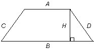 Mathematical calculations - Area of trapezoid equal to (A plus B) multiply by Height then divide by 2