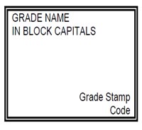 bison grade stamp. Description follows
