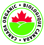 This is an example of the permitted presentation of the Canada organic logo in colour