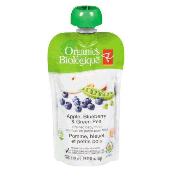 Apple, Blueberry & Green Pea - strained baby food
