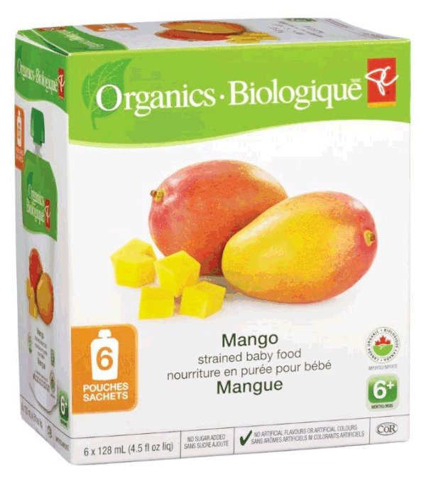 Mango - strained baby food - 6x128 millilitre