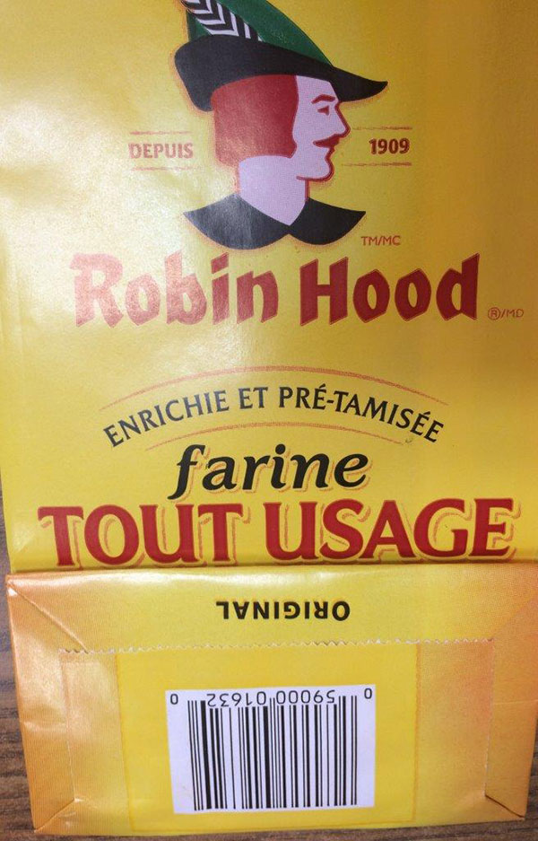 Farine tout usage 1 kilogramme de marque Robin Hood