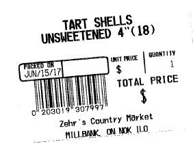 Zehr's Country Market - Millbank - Tart Shells Unsweetened 4"
