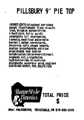 HomeStyle Flavours - « Pillsbury 9"  Pie Top »