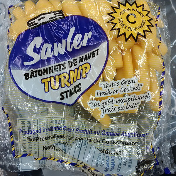 Sawler Brand Turnip Sticks, 340 grams - front