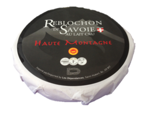 Haute Montagne brand raw milk cheese Reblochon de Savoie (AOP) au lait cru