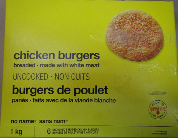 no name - Chicken Burgers - 1 kilogram