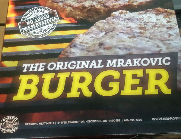 Mrakovic Meat &amp; Deli - « The Original Mrakovic Burger » - face