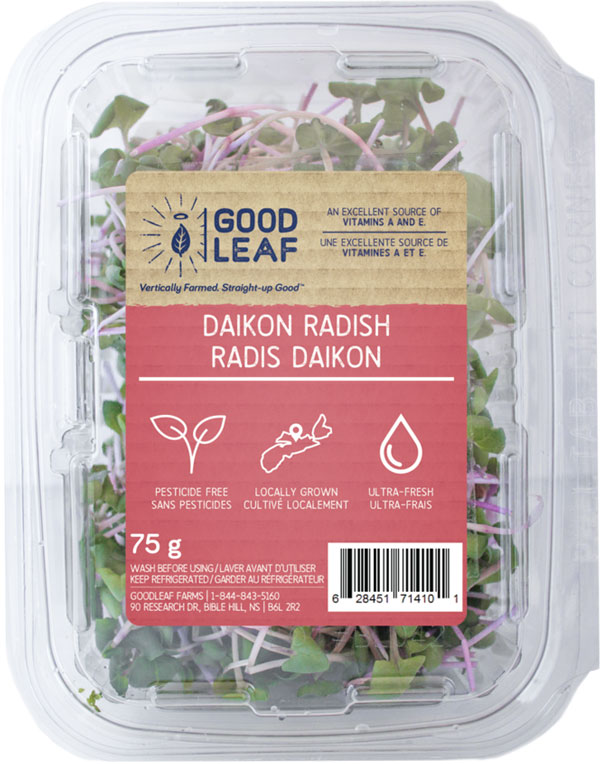 Goodleaf « Radis daikon » (micropousses) - 75 grammes
