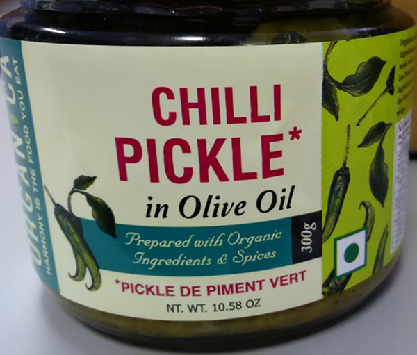 Organica: Chilli Pickle in Olive Oil – 300 grams