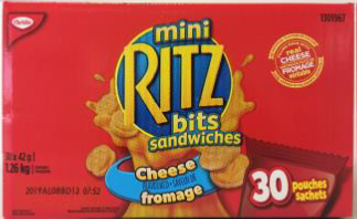 Christie - Mini Ritz Bits Sandwiches  - Cheese  Flavoured - 30 x 42