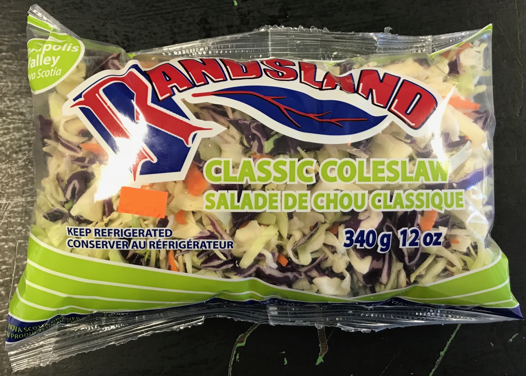 Salade de chou classique de marque Randsland, 340 g - recto