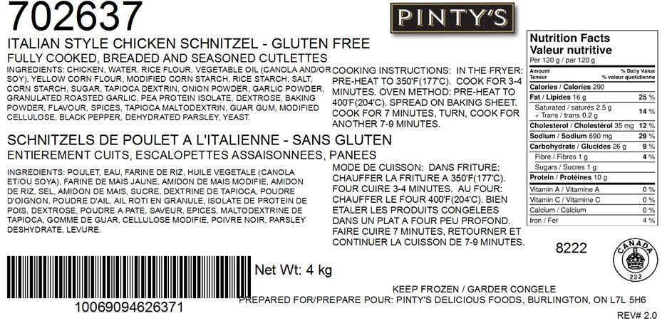 Pinty's Label