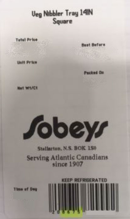 Sobeys brand Veg Nibbler Tray 14 IN, 1 count