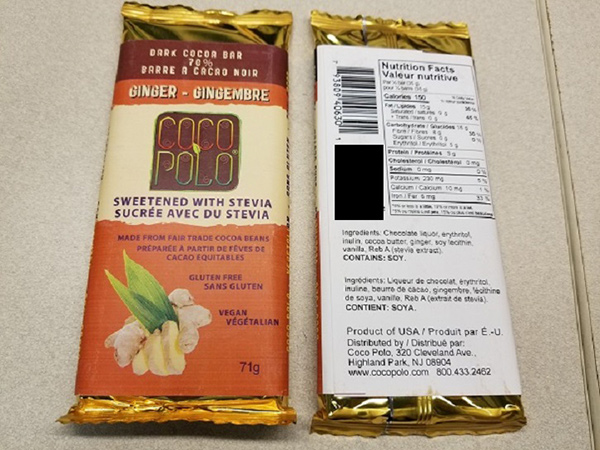 Coco Polo: Dark Cocoa Bar 70% Ginger - 71 grams