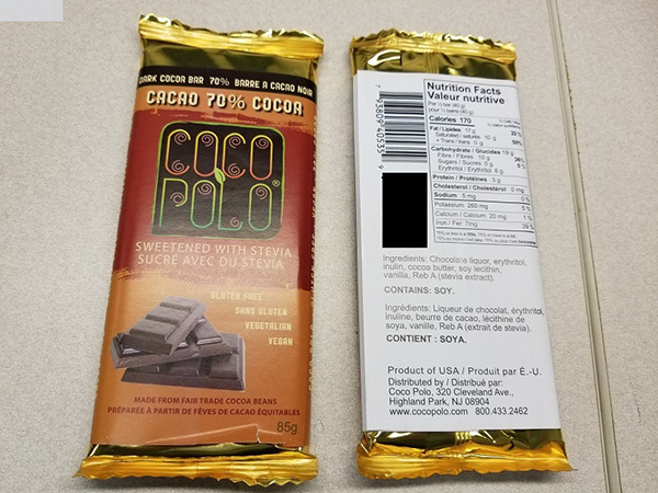 Coco Polo: Dark Cocoa Bar 70% Cocoa - 85 grams