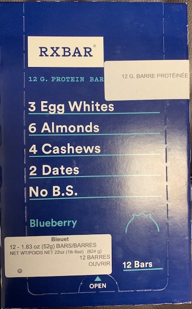 RXBAR Protein Bar - Blueberry - 624 grams