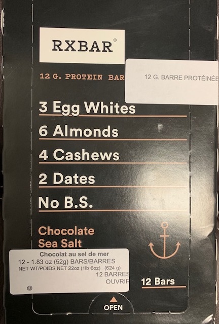 RXBAR Protein Bar - Chocolate Sea Salt - 624 grams