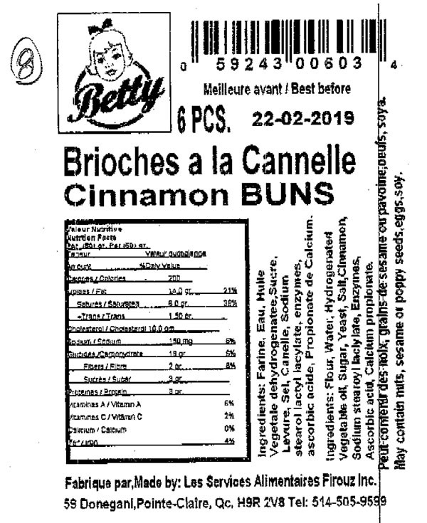Betty - Cinnamon Buns - 6 units