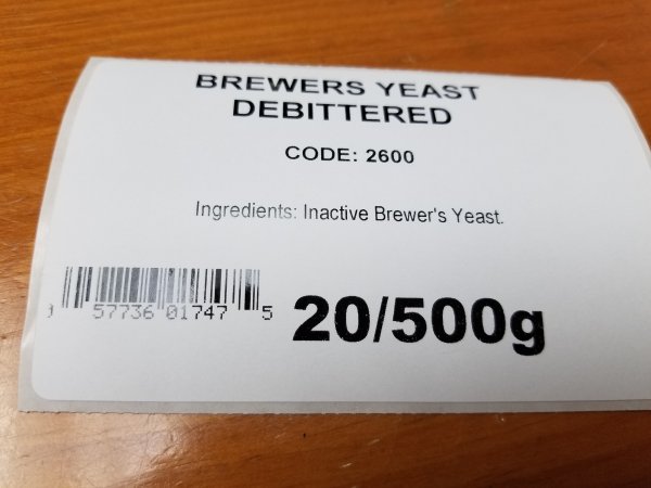 Brewers Yeast Debittered - 500g