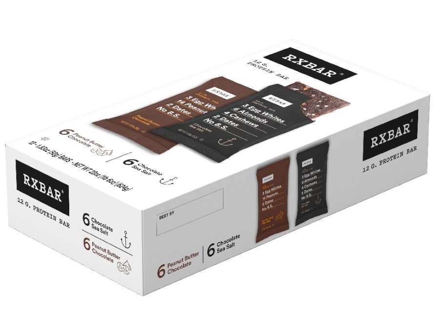 Protein Bar –  12-bar Variety Pack (Chocolate Sea Salt, Peanut Butter Chocolate) - 624 g (12 x 52 g)