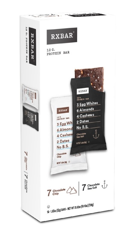 Protein Bar –  14-bar Variety Pack (Chocolate Chip, Chocolate Sea Salt) - 728 g (14 x 52 g)