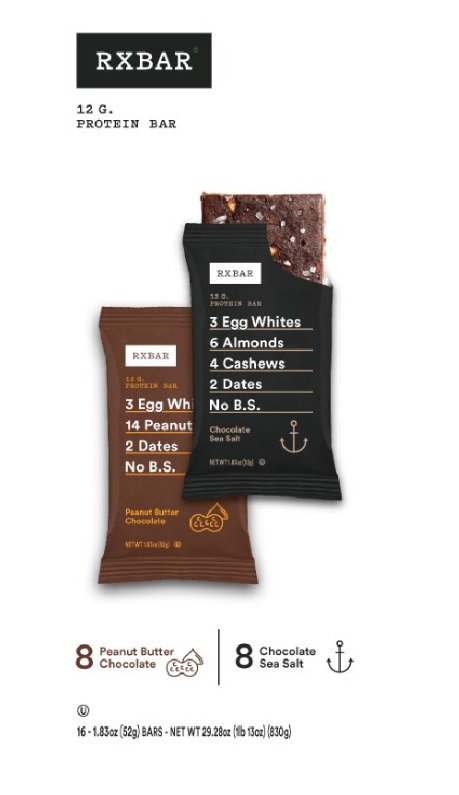 Protein Bar –  16-bar Variety Pack (Chocolate Sea Salt, Peanut Butter Chocolate) - 832 g (16 x 52 g)