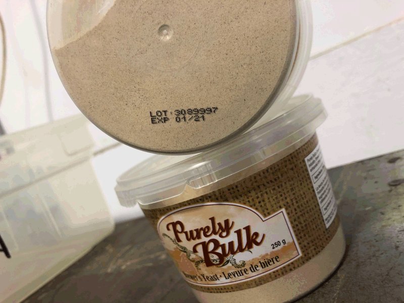 Purely Bulk - Brewer's Yeast - lot code