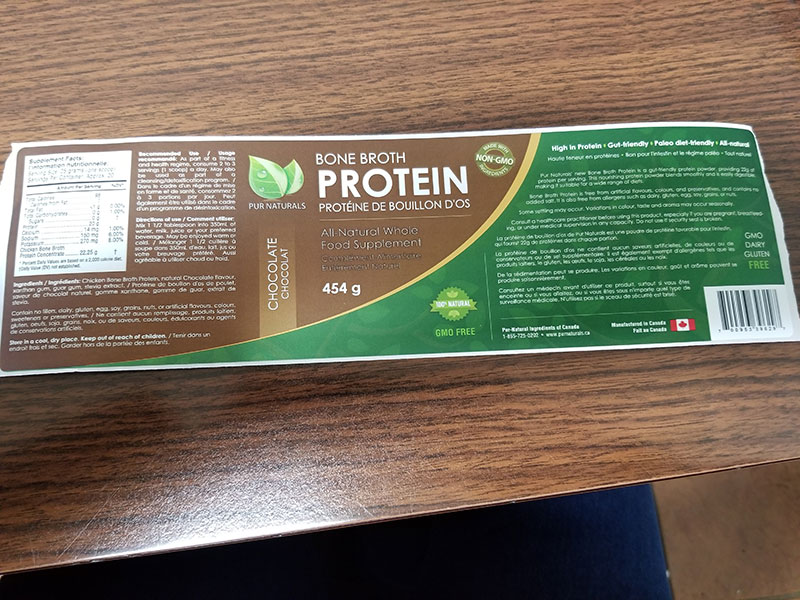 Pur Naturals Bone Broth Protein - Chocolate, 454 g