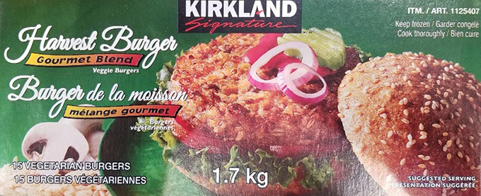 Kirkland Signature : Burger de la moisson - mélange gourmet - burgers végétariennes : 1,7 kg