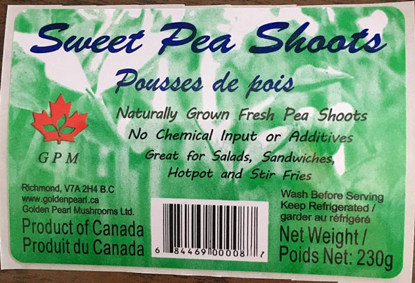 GPM Sweet Pea Shoots – 230 grams
