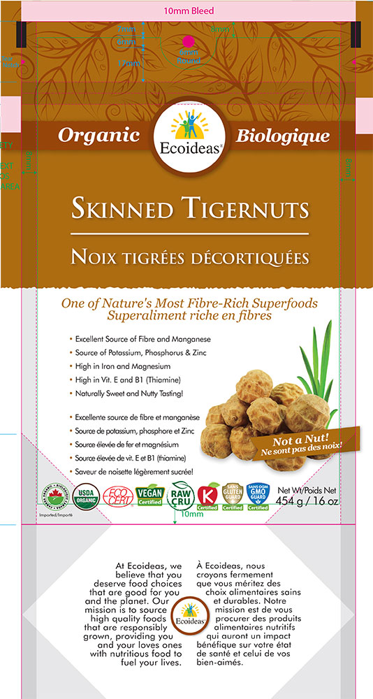 Skinned Tigernuts 454 g label - front