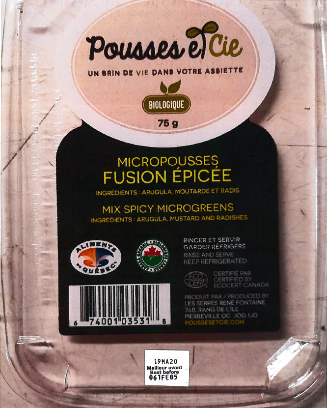 Pousses et Cie - Mix Spicy Microgreens - 75 gram