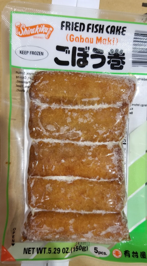 Fried Fish Cake (Gobou Maki) (Item 92555) (front)