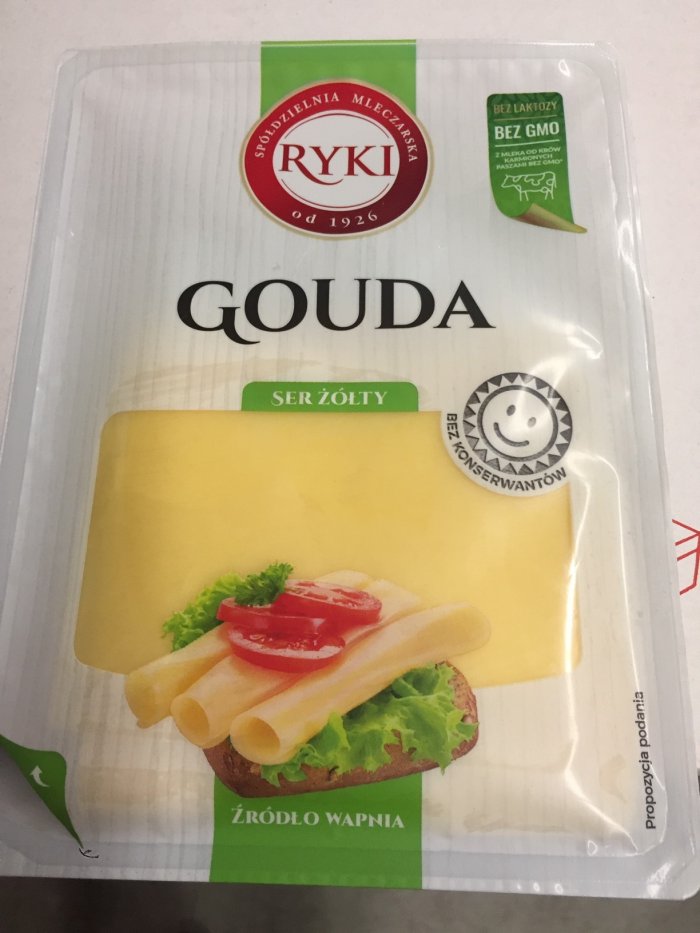 Ryki brand Gouda Cheese Slices