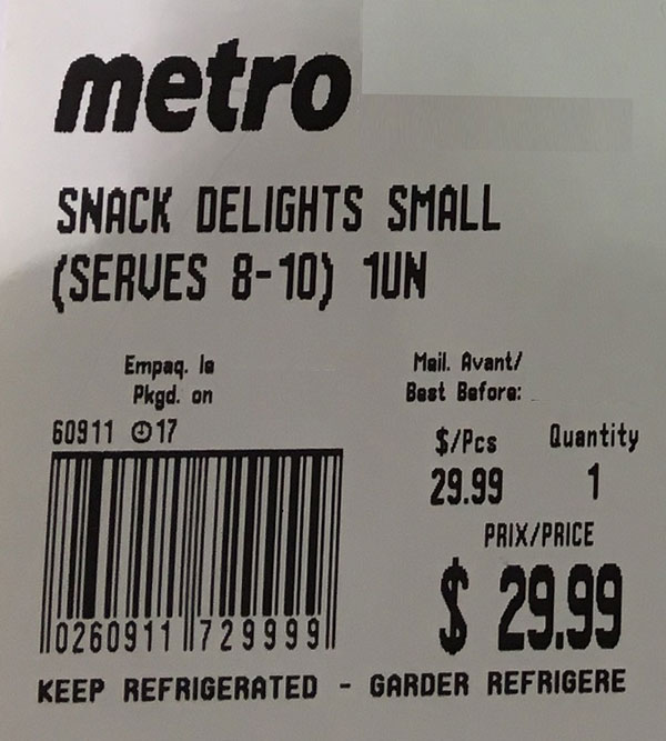 Metro Snack Delights Small – 1un