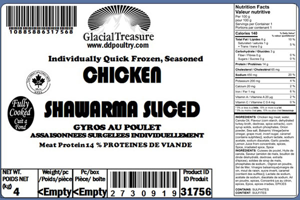 Glacial Treasure - Gyros au poulet ID Produit : 31756
