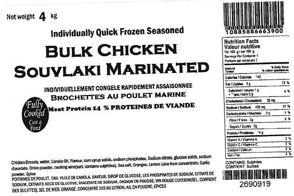 Glacial Treasure - Brochettes au poulet marine ID Produit : 66390