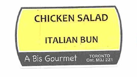 A Bis Gourmet - « Chicken Salad  Italian Bun »