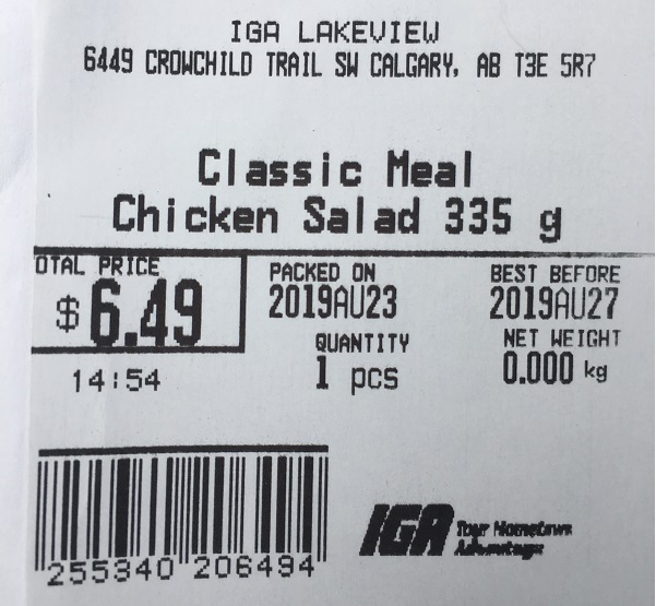 IGA - « Classic Meal Chicken Salad »
