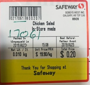 Safeway - « Chicken Salad In-Store made »