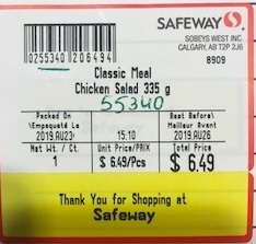 Safeway - « Classic Meal Chicken Salad » 